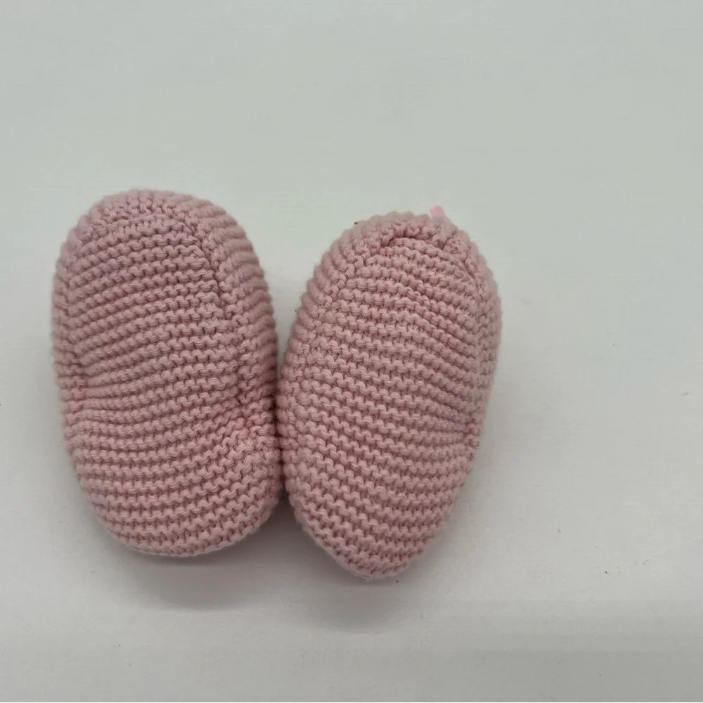 Pink Baby Girl Knit Daddy’s Girl Booties - 3/6 Months